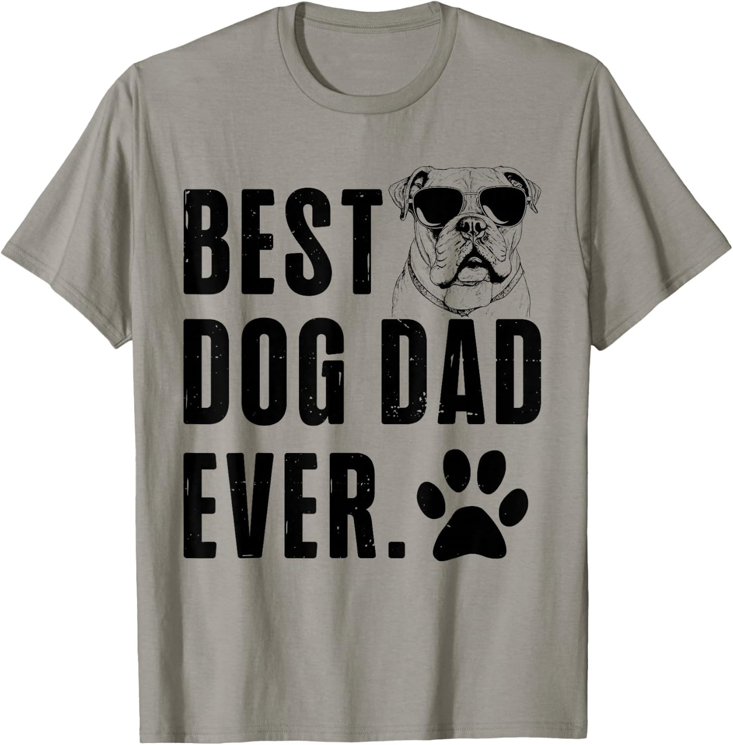 American Bulldog Daddy Dad Best Dog Dad Ever Men T-Shirt - T-Shirt | Sand