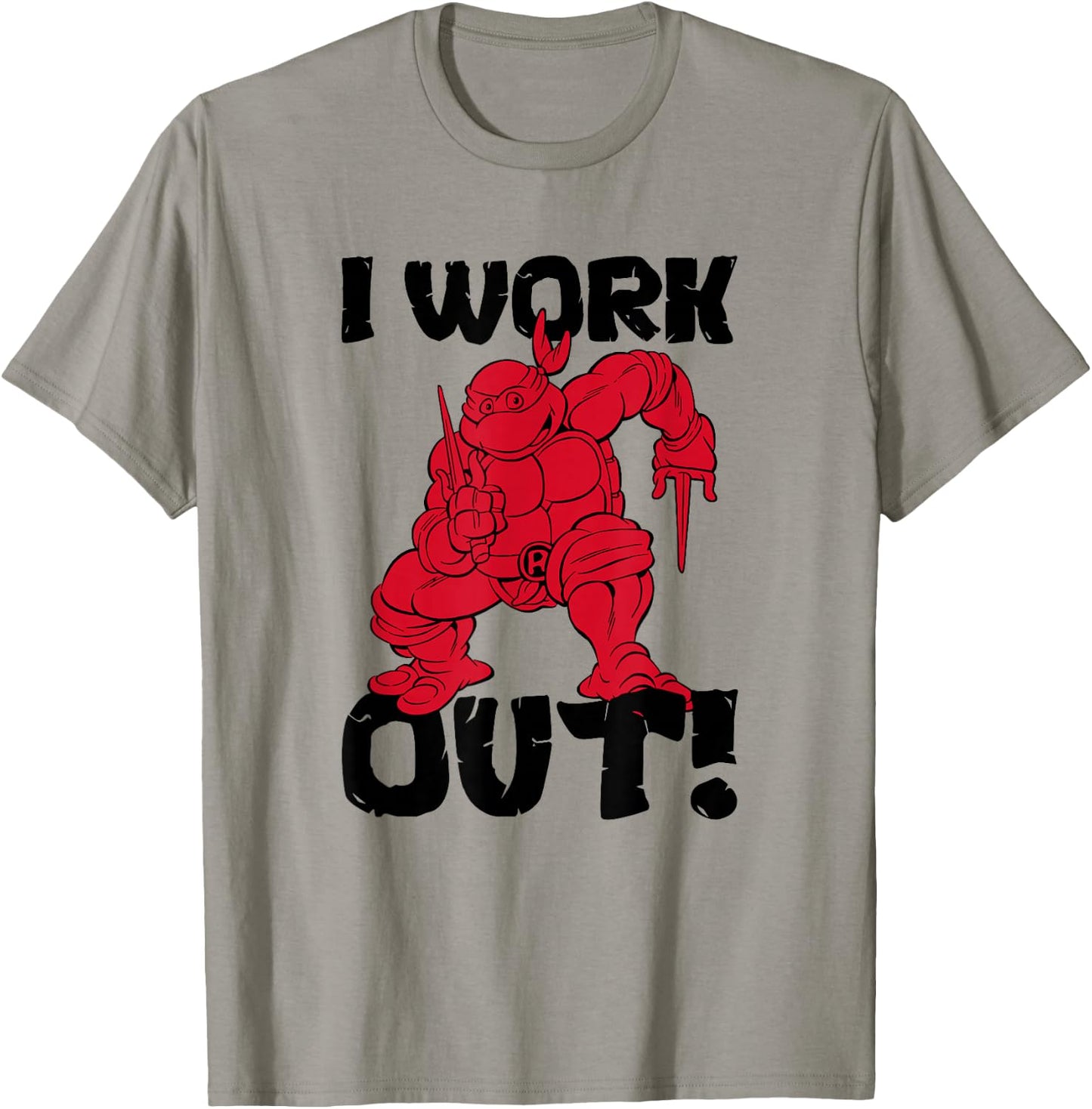 Teenage Mutant Ninja Turtles Raphael I Work Out Red Poster T-Shirt - T-Shirt | Sand