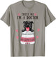 Funny I'm A Dogtor Antidepressant Black Pitbull Dog Lover Men Women T-Shirt - T-Shirt | Sand
