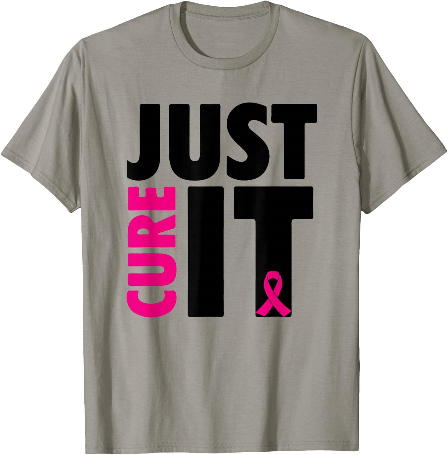 Just Cure It Breast Cancer Awareness T-Shirt - T-Shirt | Sand