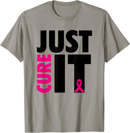Just Cure It Breast Cancer Awareness T-Shirt - T-Shirt | Sand