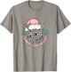 Disco Christmas Ball Retro Groovy Bright Santa Hat T-Shirt - T-Shirt | Sand