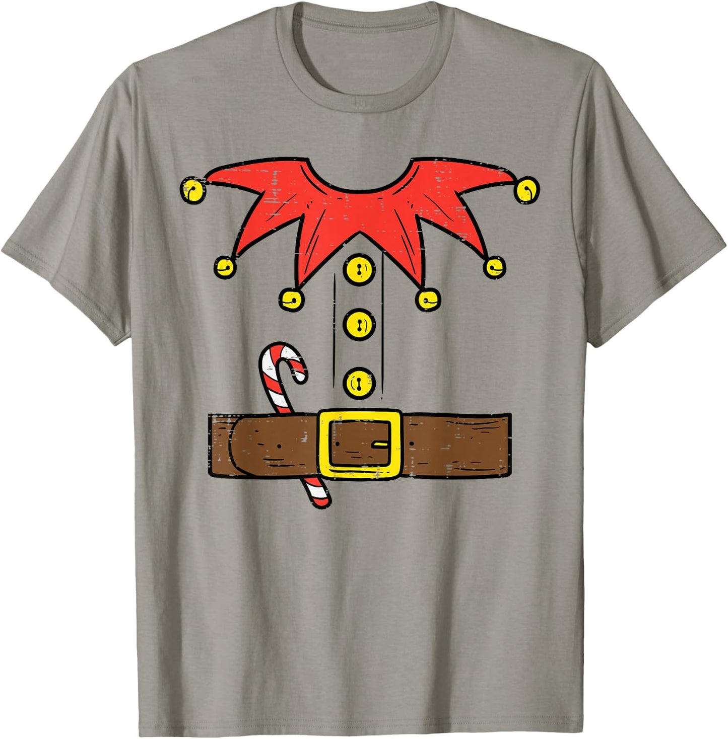Elf Costume Christmas For Boys Kids Toddler Men Xmas T-Shirt - T-Shirt | Sand