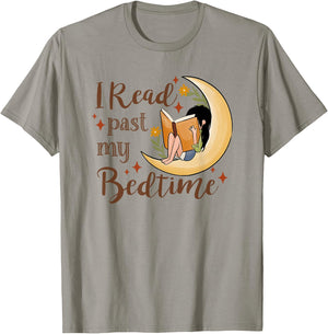 I Read past My Bedtime, Book Lover T-Shirt - T-Shirt | Sand