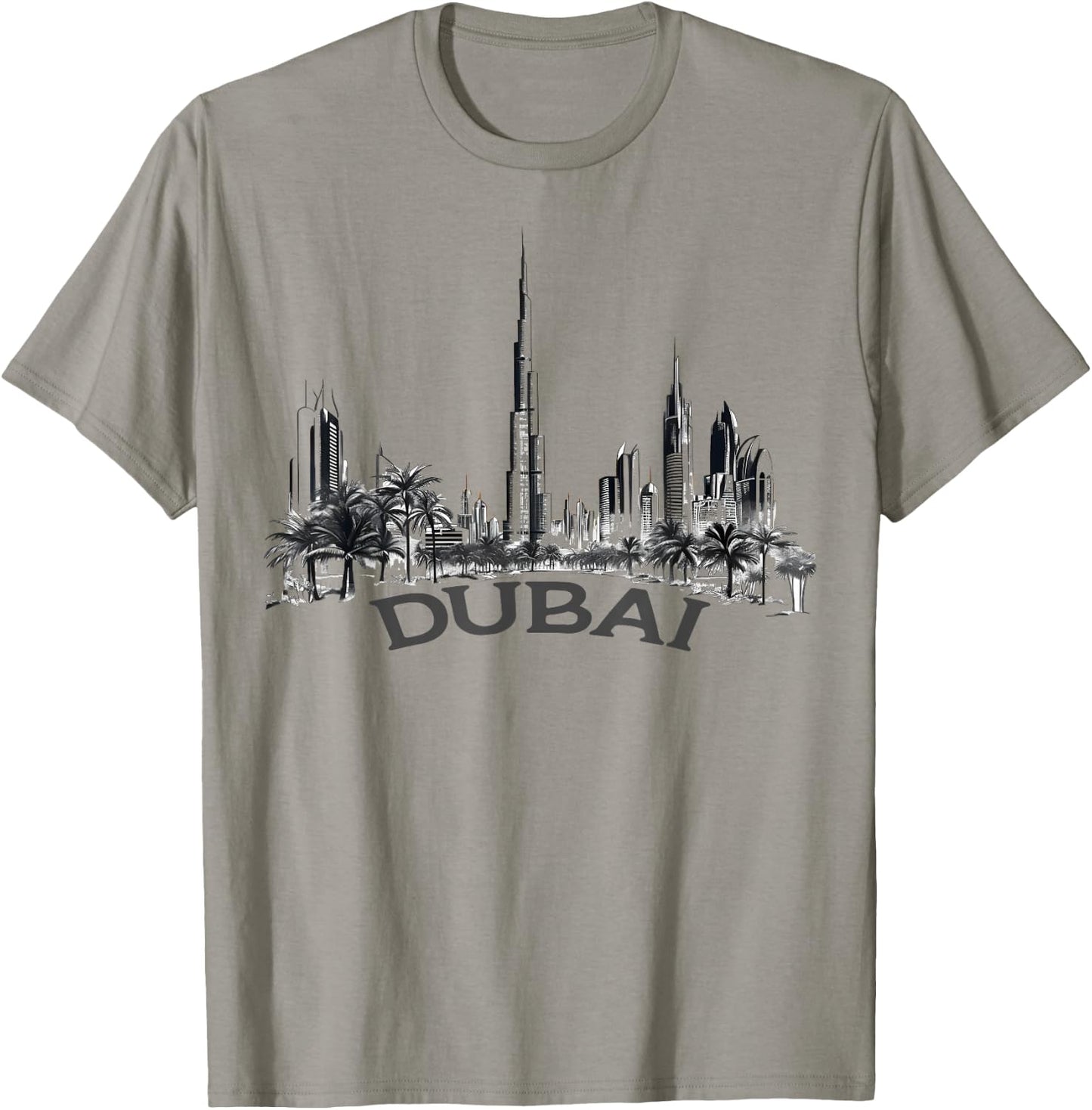Dubai, United Arab Emirates Souvenir I Love Dubai Skyline T-Shirt - T-Shirt | Sand