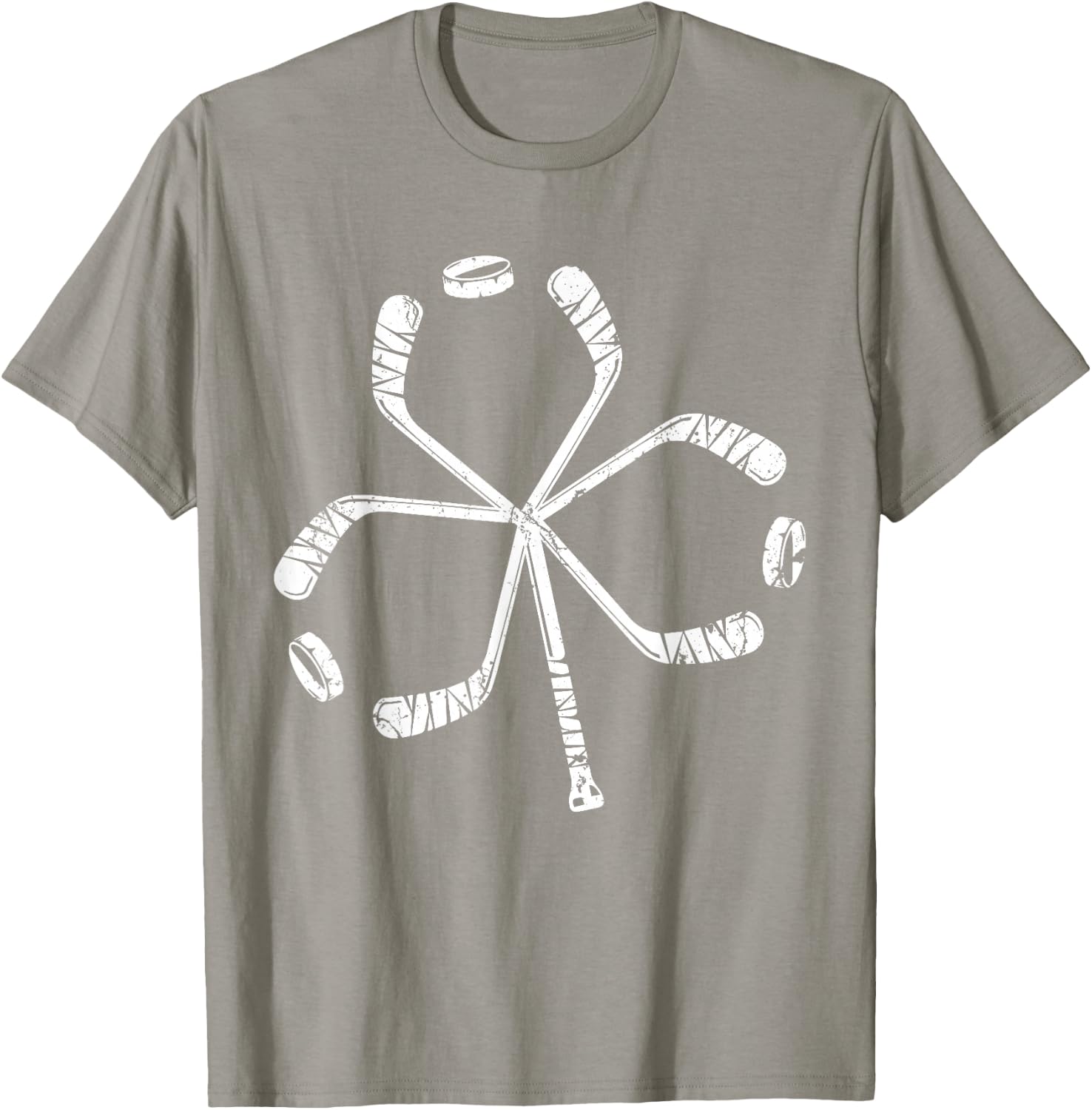 St Patricks Day Hockey Shamrock Vintage Stick Saint Paddy's T-Shirt - T-Shirt | Sand