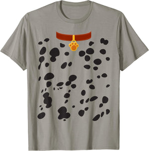 Dog Dalmatian Costume Dalmations Spots Puppy Print Halloween T-Shirt - T-Shirt | Sand