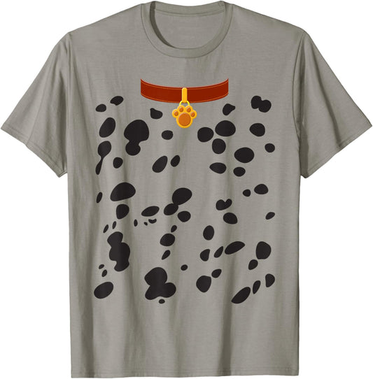 Dog Dalmatian Costume Dalmations Spots Puppy Print Halloween T-Shirt - T-Shirt | Sand