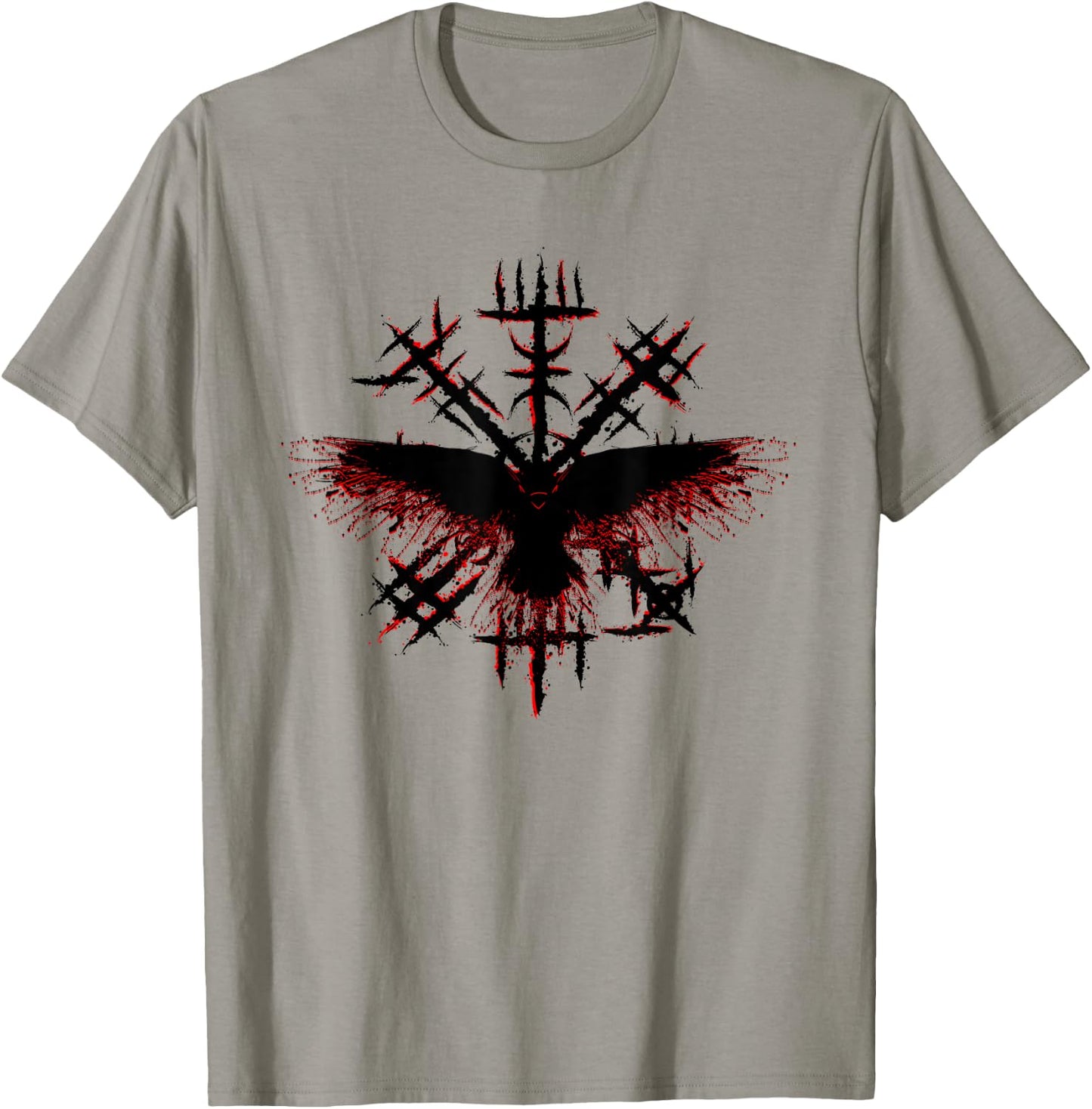 Blood Eagle / Blood Raven Norse Viking Rune T-Shirt - T-Shirt | Sand