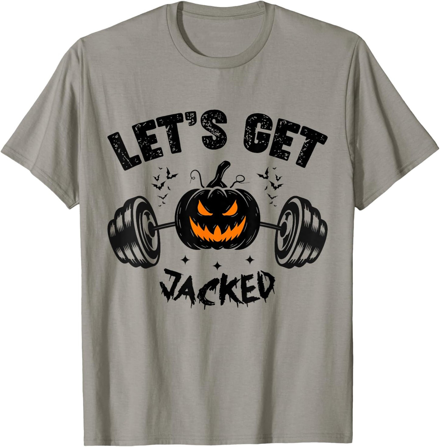 Funny Quote For Guy's Halloween Gym Training Pumpkin Holiday T-Shirt - T-Shirt | Sand