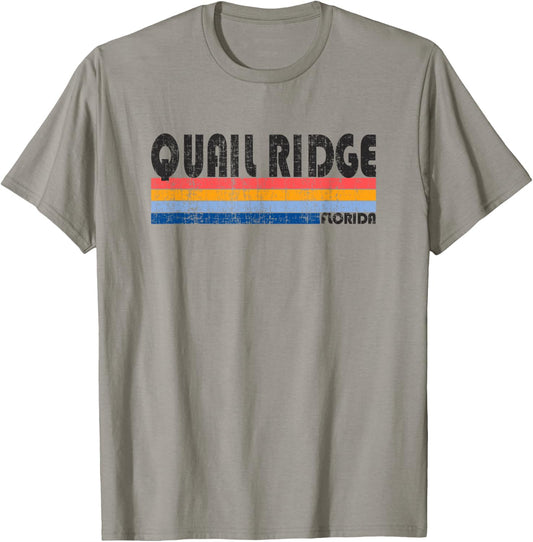 Vintage 70s 80s Style Quail Ridge, FL T-Shirt - T-Shirt | Sand