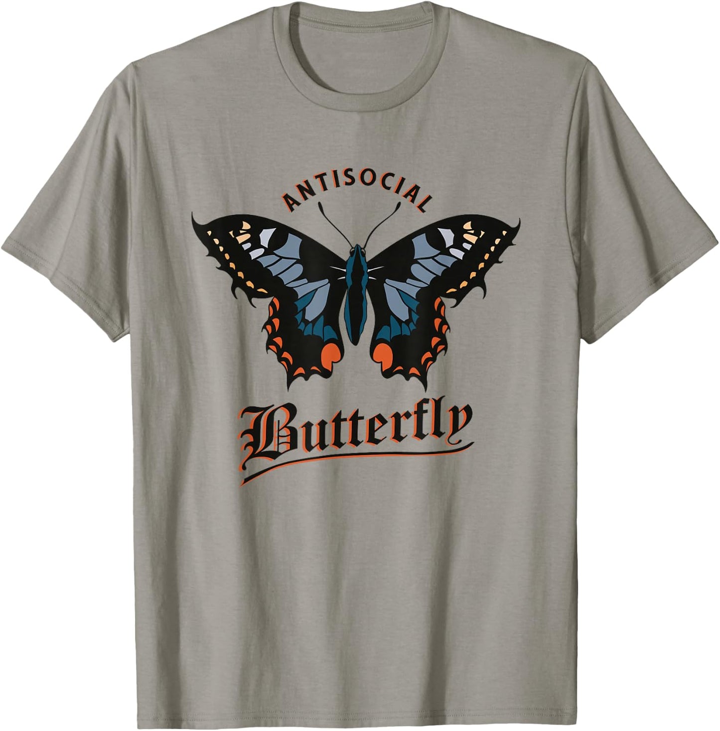 Antisocial Butterfly Sarcastic Funny T-Shirt - T-Shirt | Sand