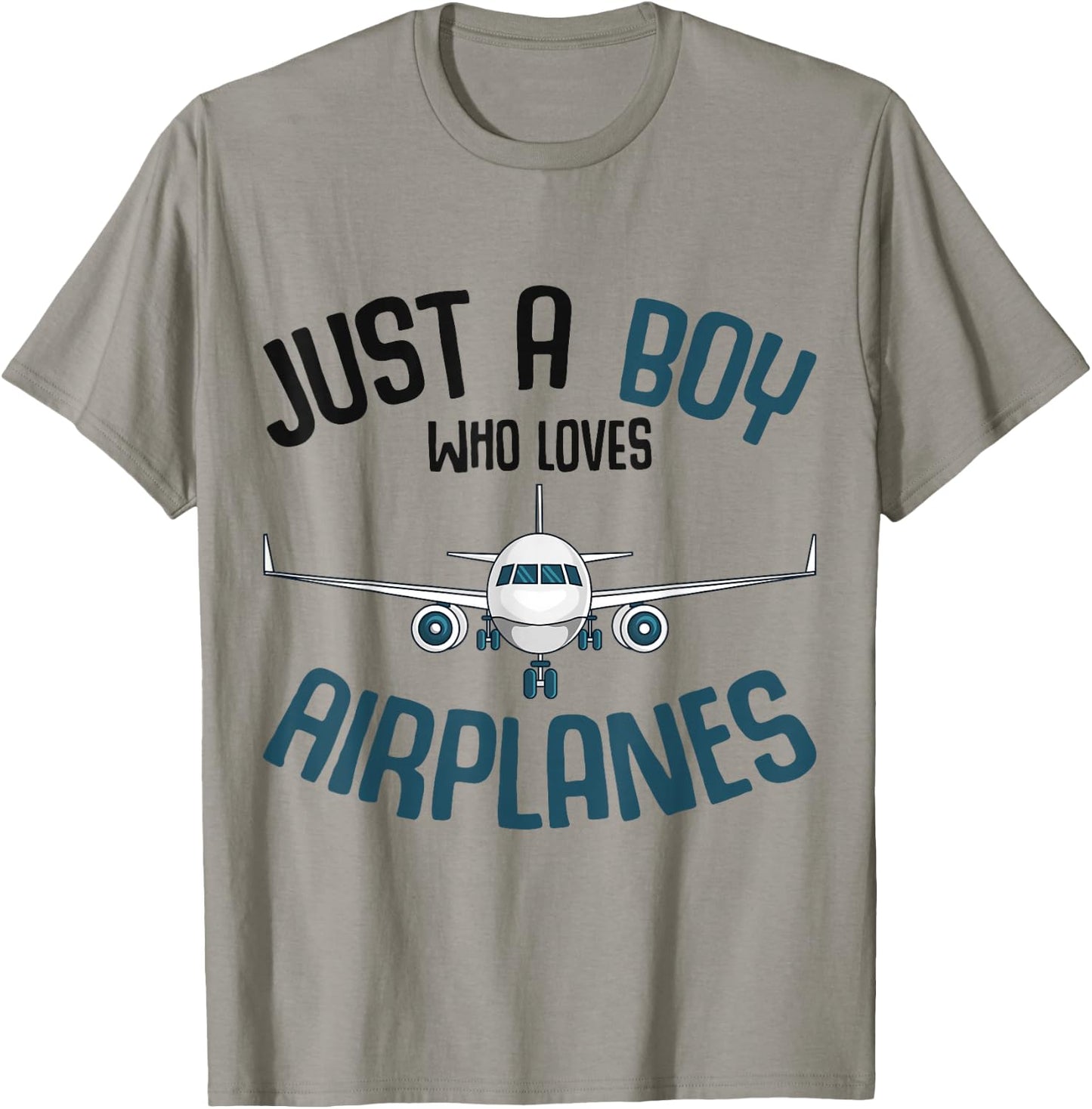 Just a Boy who loves Airplanes Plane Pilot Kids Toddler T-Shirt - T-Shirt | Sand