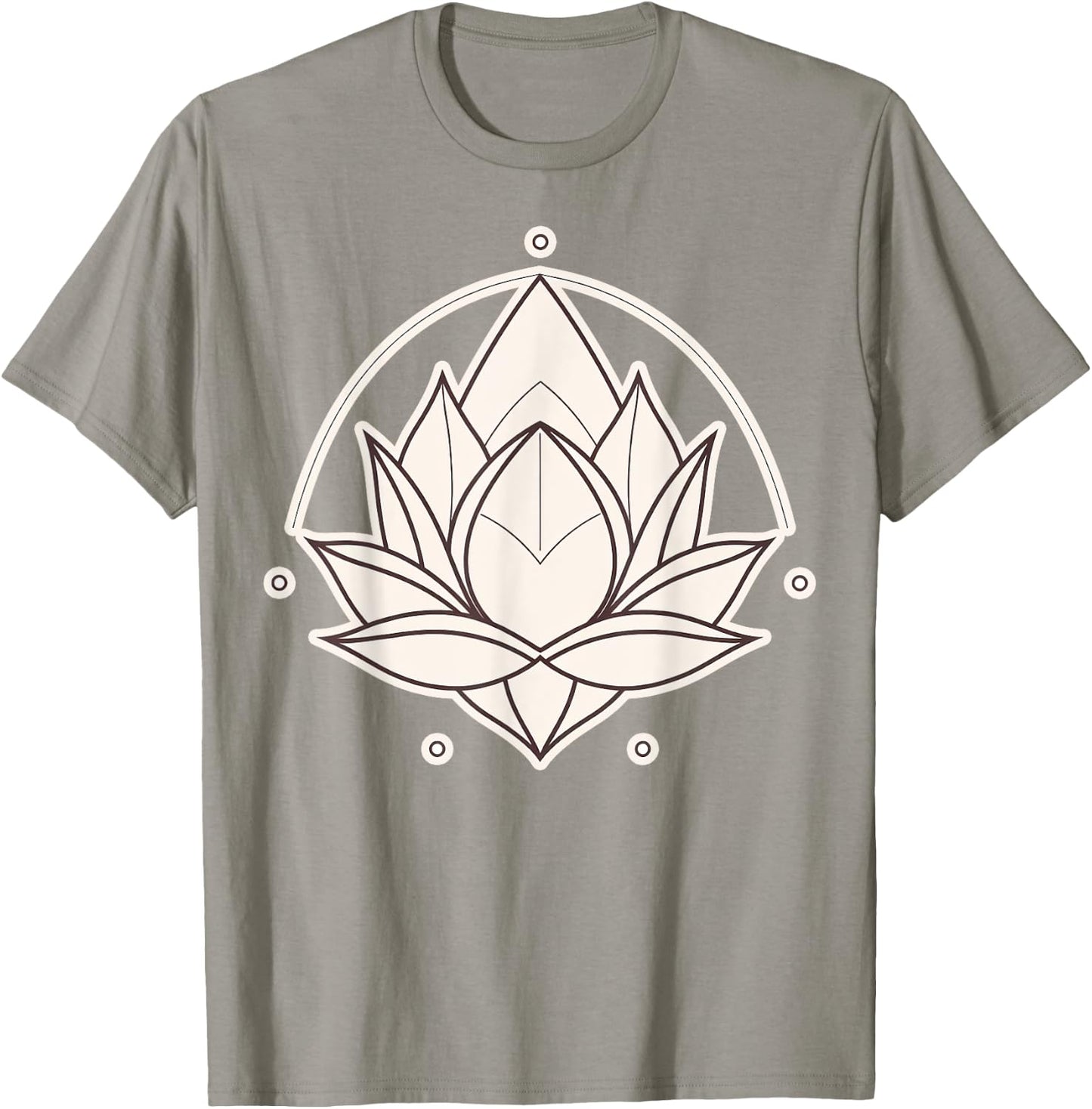 Spiritual Zen Lotus Flowers on simple Lotus Flower T-Shirt - T-Shirt | Sand