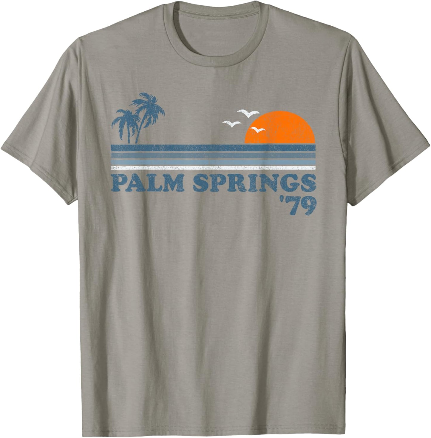 Vintage Palm Springs Beach California Retro Surfing 70s Gift T-Shirt - T-Shirt | Sand