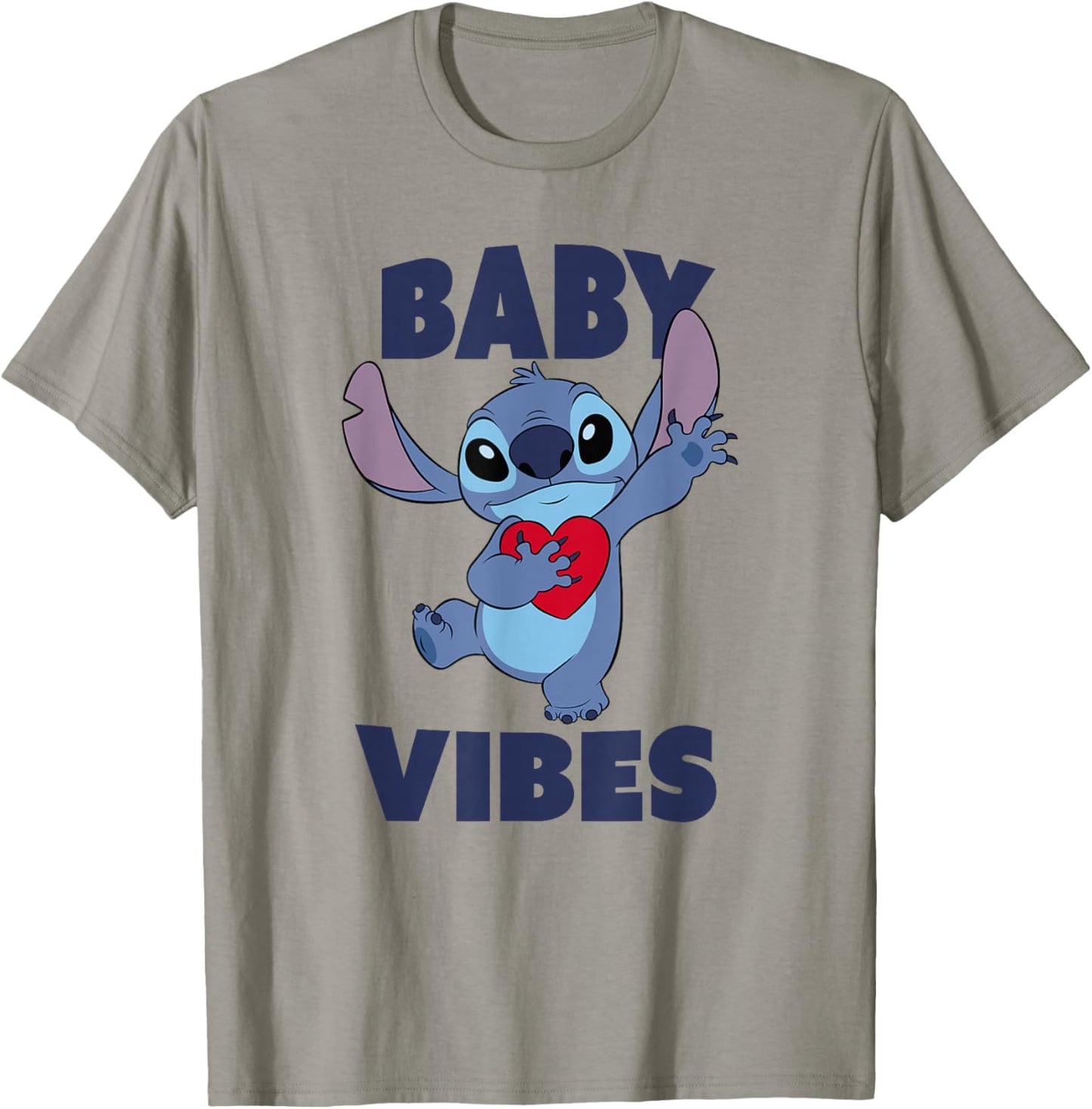 Disney Lilo & Stitch Baby Vibes Big Heart Lovely Portrait T-Shirt - T-Shirt | Sand
