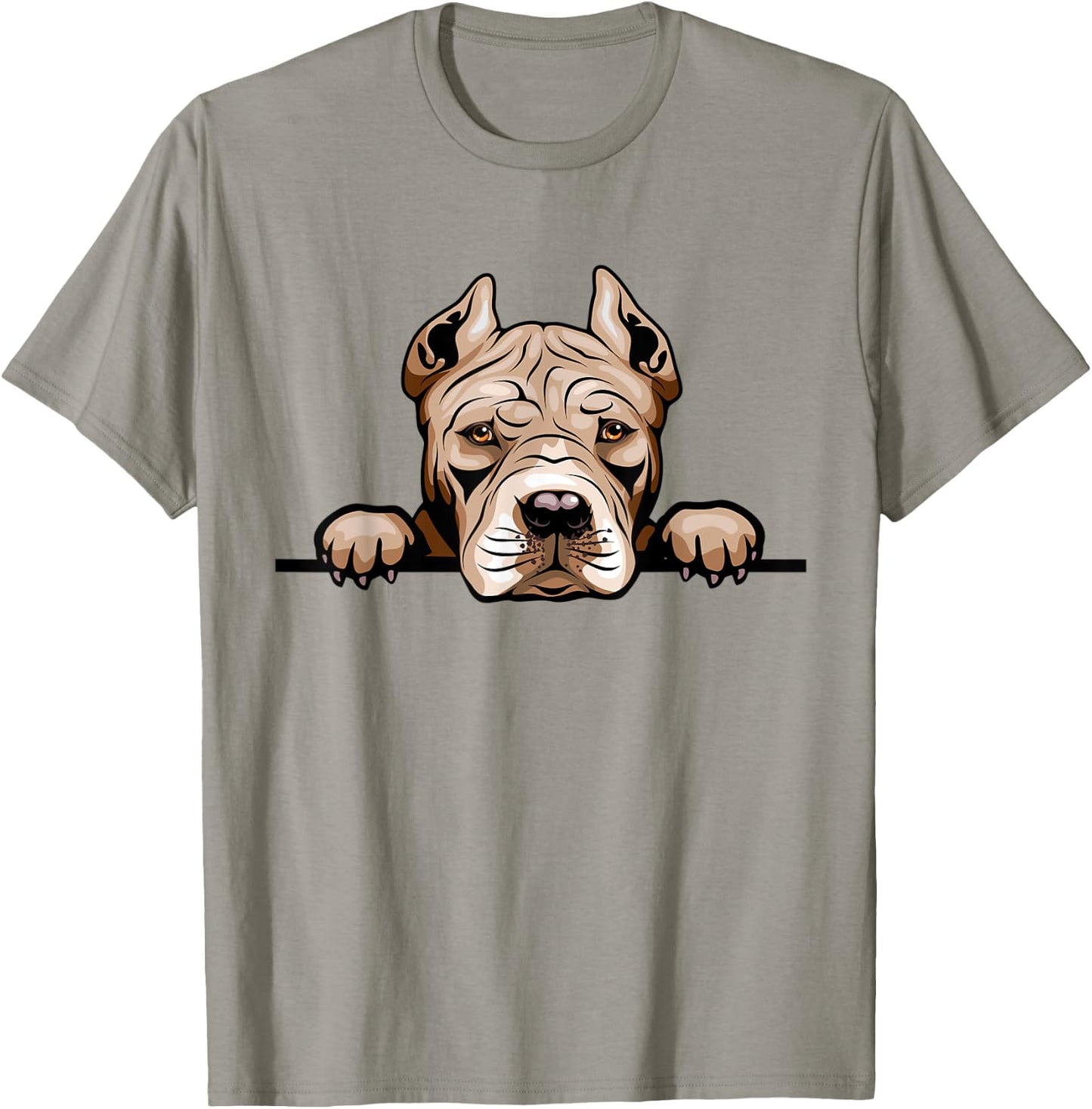 Pit Bull Dog Breed Popping Up Fun Pit Bull Owner T-Shirt - T-Shirt | Sand
