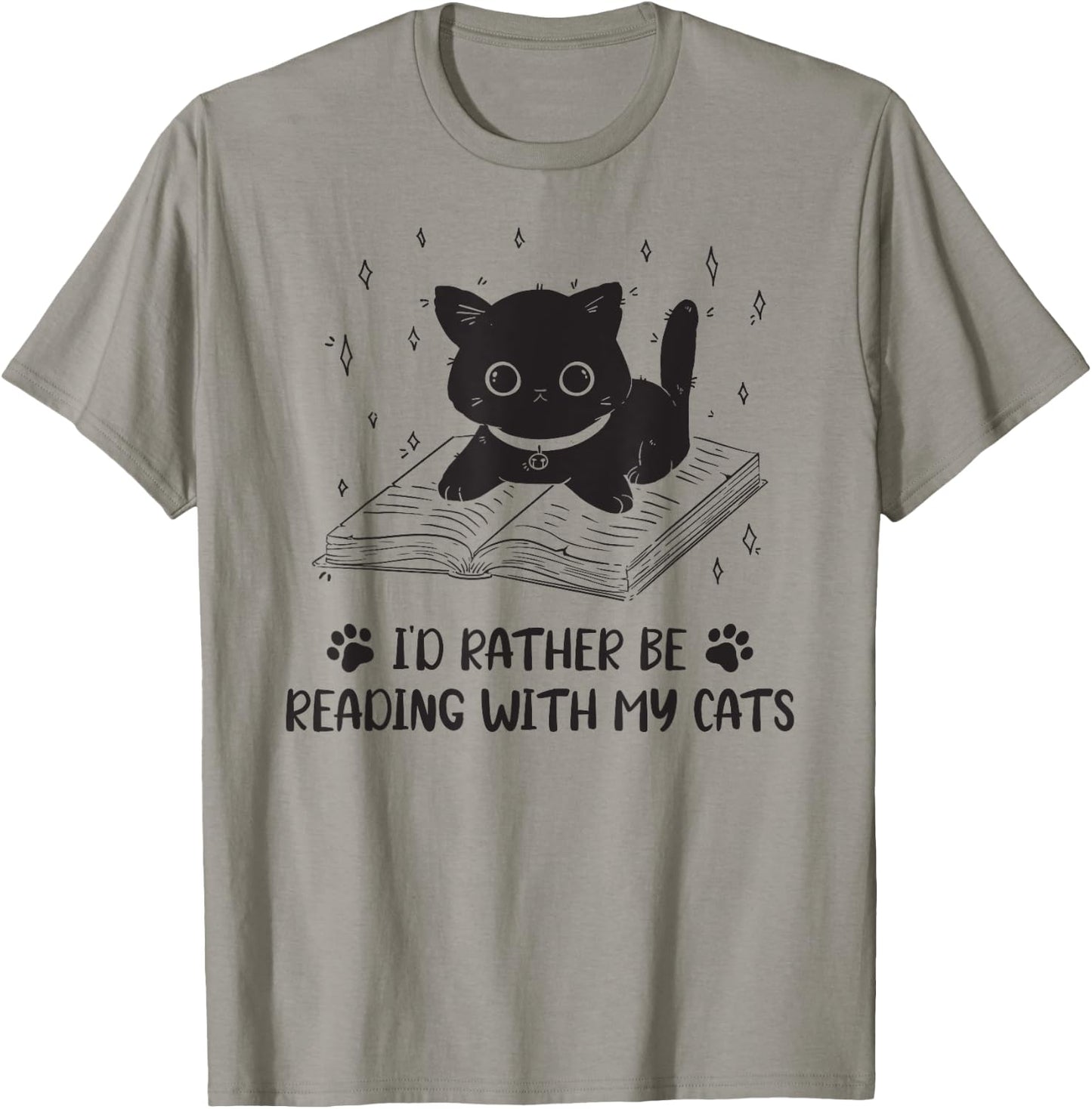 I'd rather be reading with my cat Book Nerd Librarian T-Shirt - T-Shirt | Sand