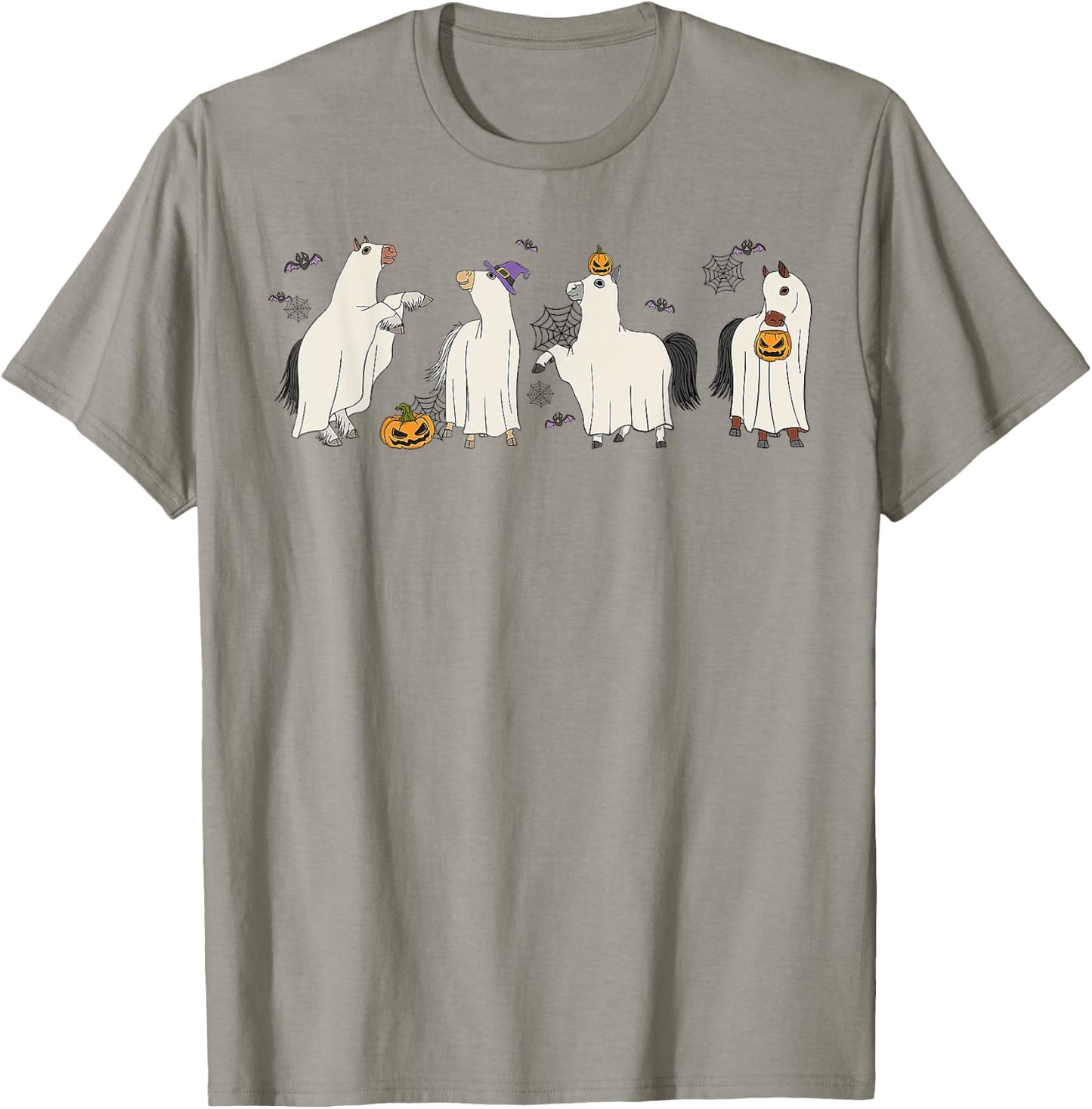 Horse Ghost Halloween Funny Horse Cute Halloween T-Shirt - T-Shirt | Sand