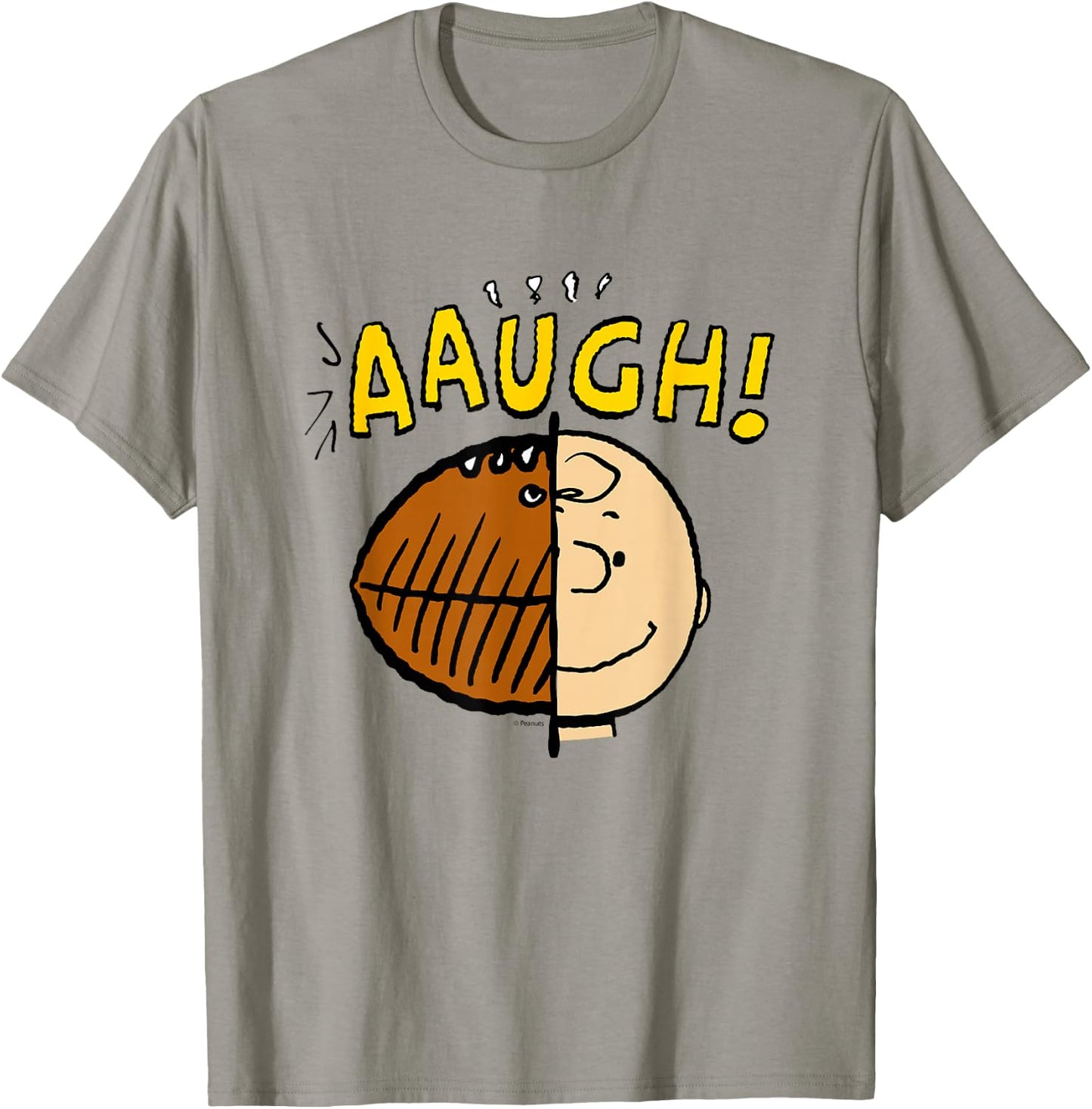 Peanuts - Charlie Brown Half Football Head T-Shirt - T-Shirt | Sand