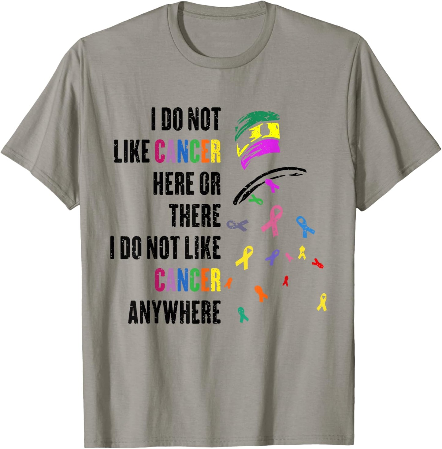 I Do Not Like Cancer Here or There I Do Not Like Cancer T-Shirt - T-Shirt | Sand