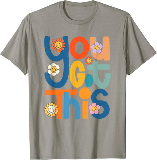 State Testing Day Motivational Teacher Groovy You Got This T-Shirt - T-Shirt | Sand