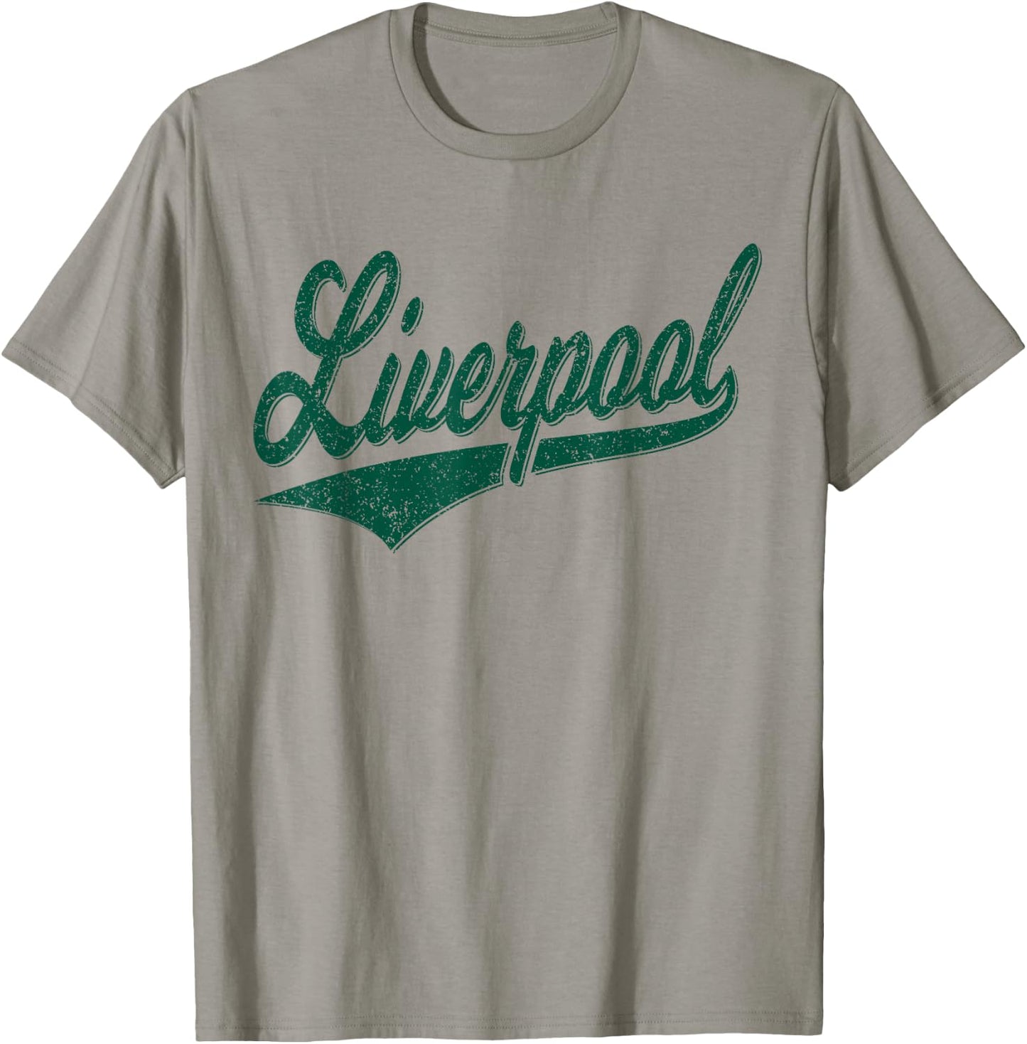 Liverpool England Varsity Script Classic Sport Jersey Style T-Shirt - T-Shirt | Sand