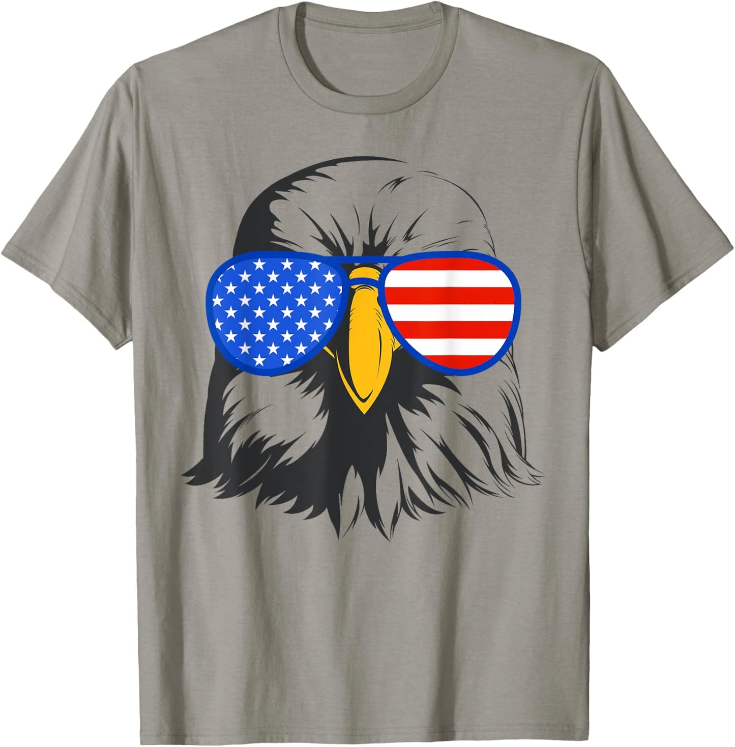 patriotic eagle sunglasses 4th July USA American eagle T-Shirt - T-Shirt | Sand