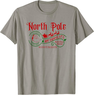 Merry Christmas Santa North Pole Hot Cocoa Warm Cookies T-Shirt - T-Shirt | Sand