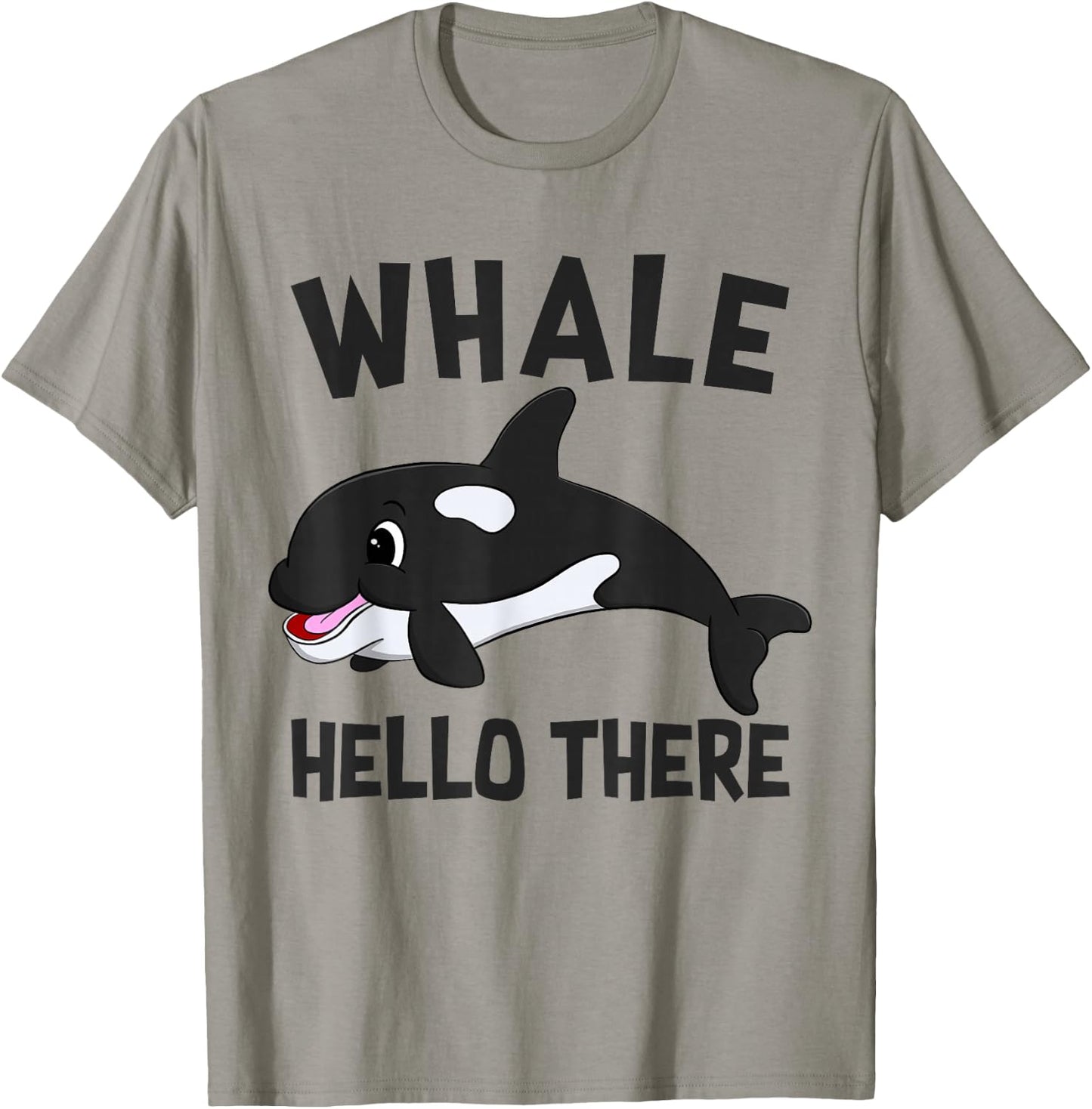 Cute Baby Whale Hello There Funny Orca Lover Gift Girls Boys T-Shirt - T-Shirt | Sand