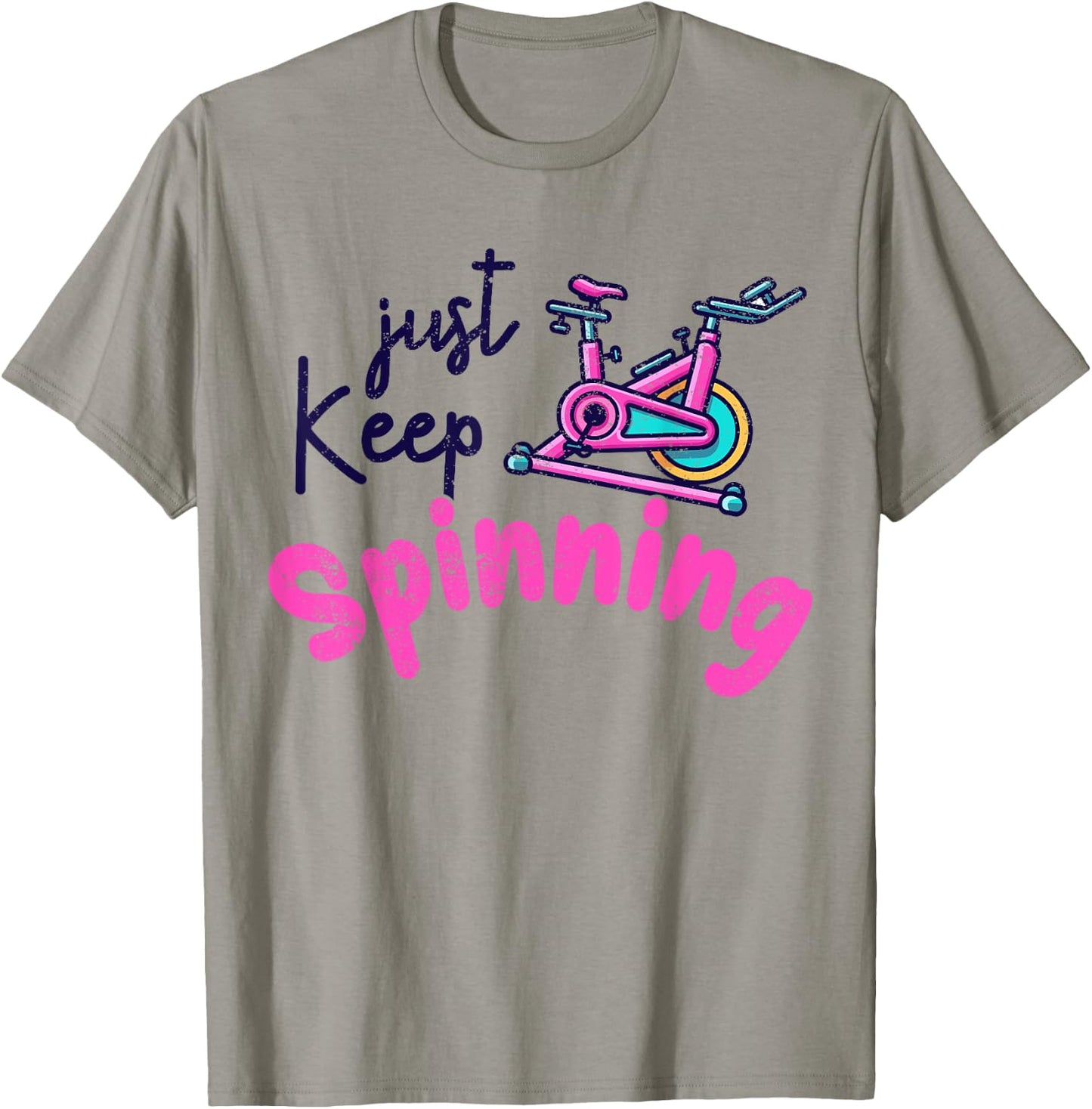 Spinning Class Indoor Rhythmic Cycling Spin Bike Workout T-Shirt - T-Shirt | Sand