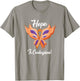 Uterine Endometrial Cancer Awareness Hope Butterfly T Shirt T-Shirt - T-Shirt | Sand