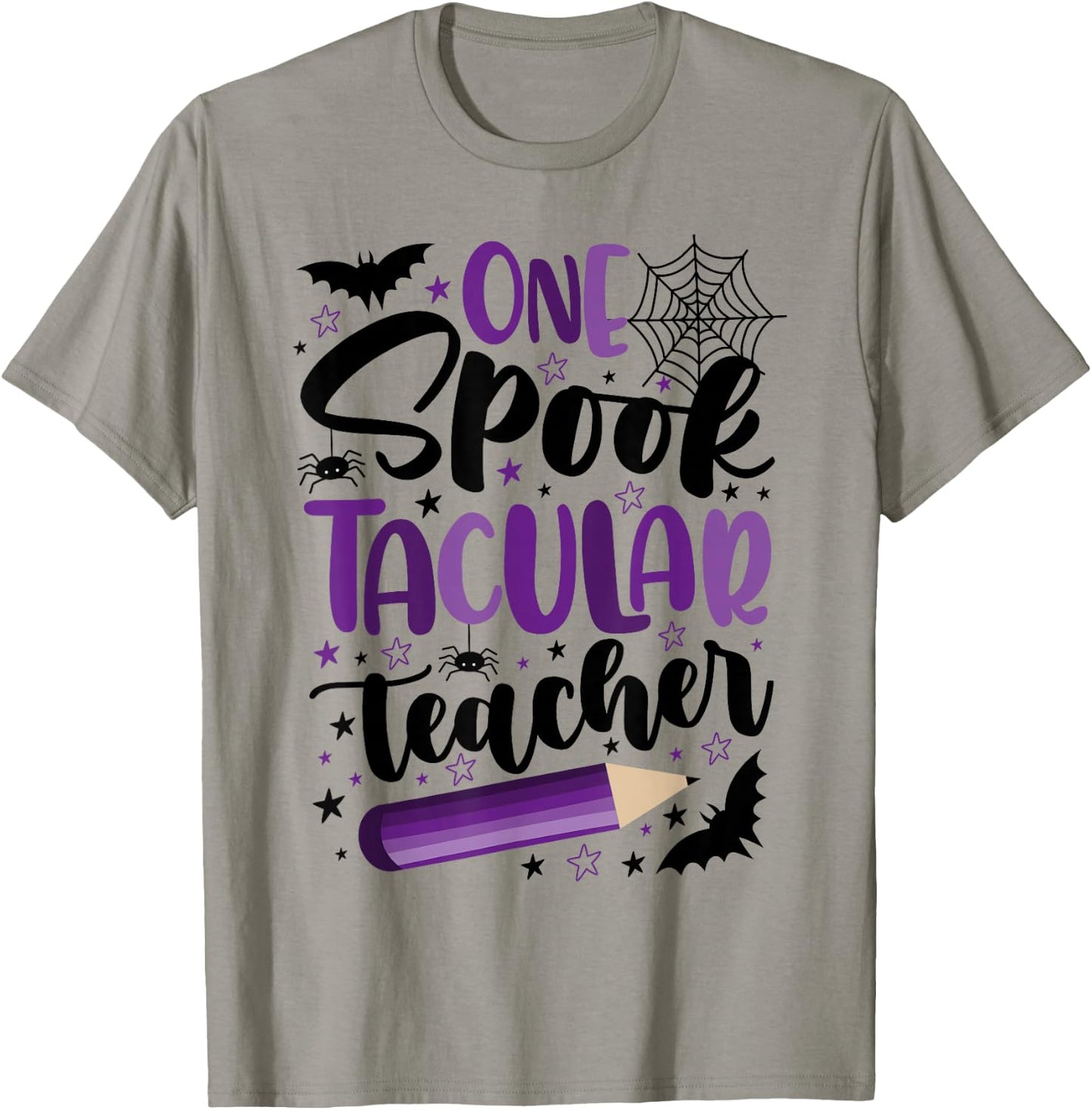 One Spooktacular Teacher Funny Halloween Teacher Classroom T-Shirt - T-Shirt | Sand