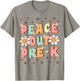 Peace Out Pre-K Cute Groovy Last Day of Preschool Graduation T-Shirt - T-Shirt | Sand