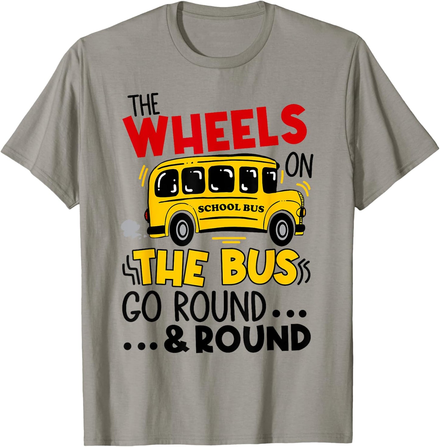 Back To School Funny The WHEELS On The BUS Toddler Kids Boys T-Shirt - T-Shirt | Sand
