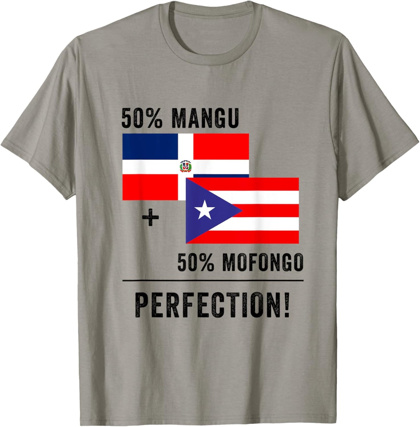 Half Puerto Rican Half Dominican Flag Boricua Domis PR RD T-Shirt - T-Shirt | Sand