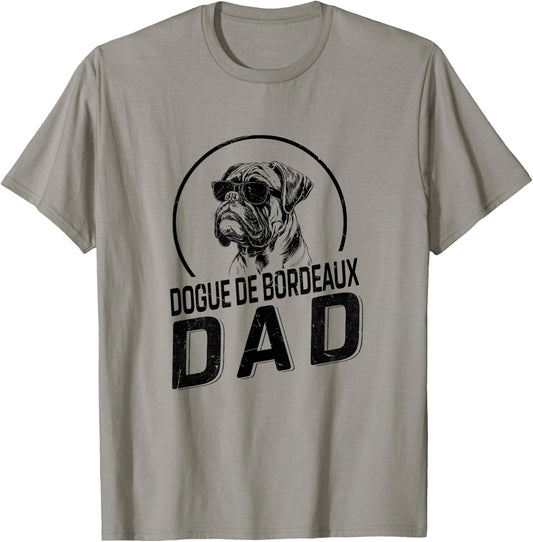 Dogue de Bordeaux Dad Dog Owner Gifts Funny Dog Dad T-Shirt - T-Shirt | Sand