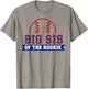 Big Sister of Rookie 1st Birthday Baseball Theme Matching T-Shirt - T-Shirt | Sand