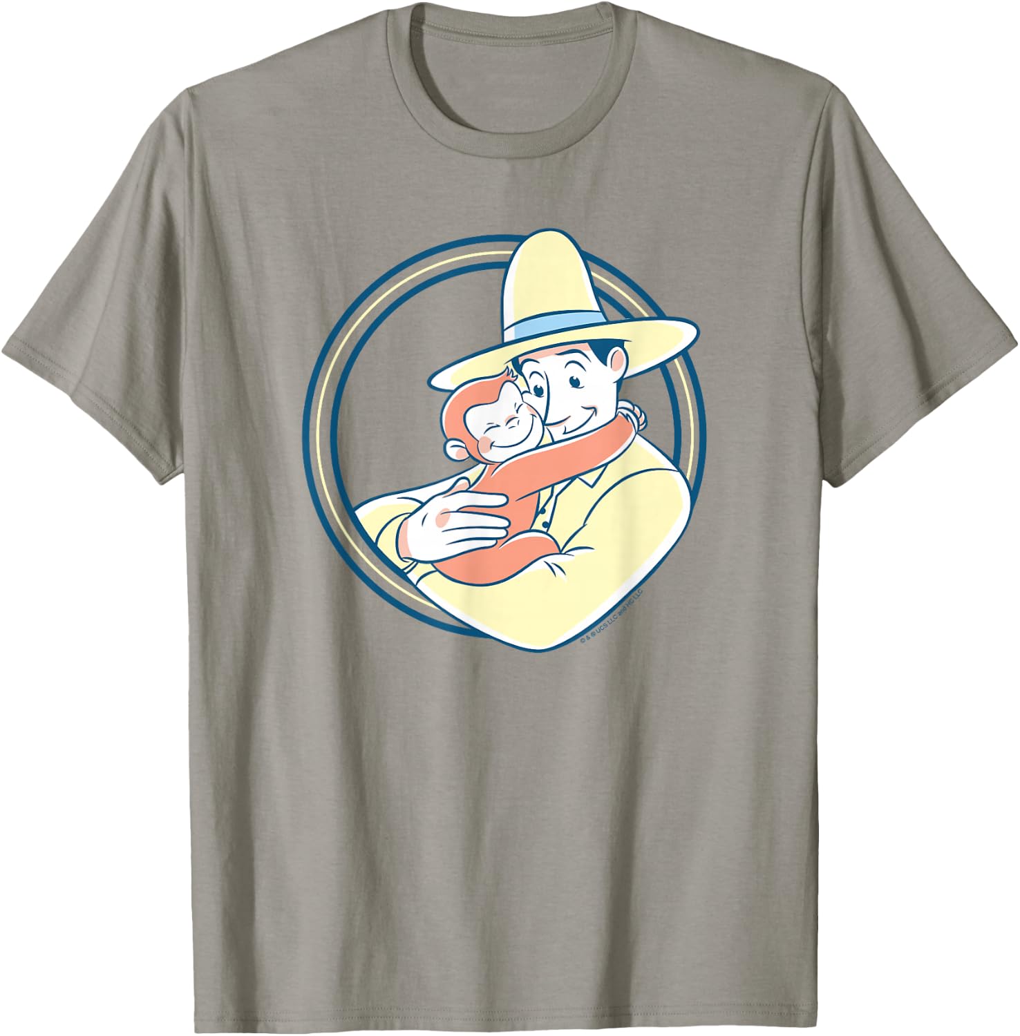 Curious George The Man with the Yellow Hat Hug T-Shirt - T-Shirt | Sand