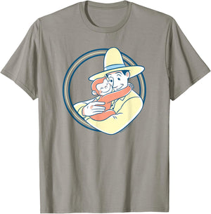 Curious George The Man with the Yellow Hat Hug T-Shirt - T-Shirt | Sand