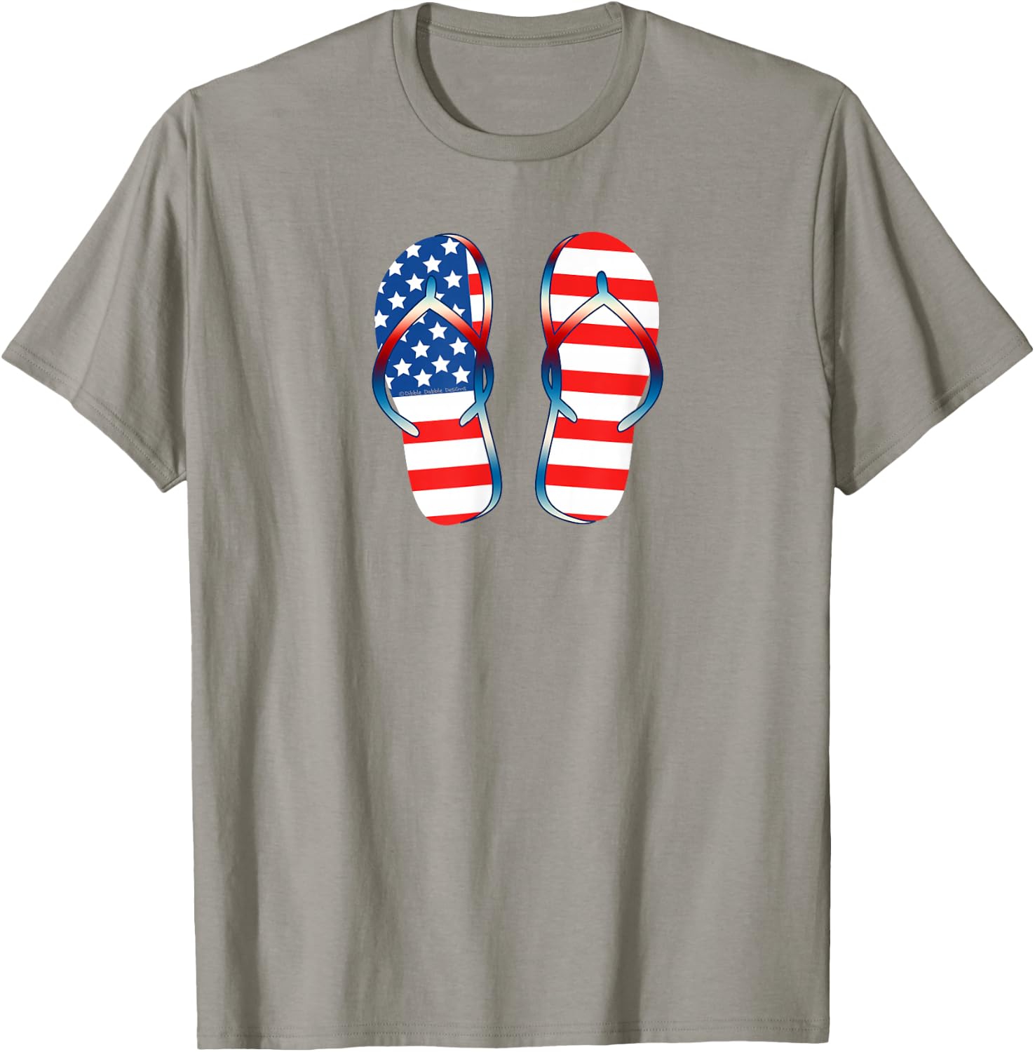 Patriotic USA Flag Summer Flip Flops - 4th of July T-Shirt - T-Shirt | Sand