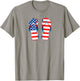 Patriotic USA Flag Summer Flip Flops - 4th of July T-Shirt - T-Shirt | Sand