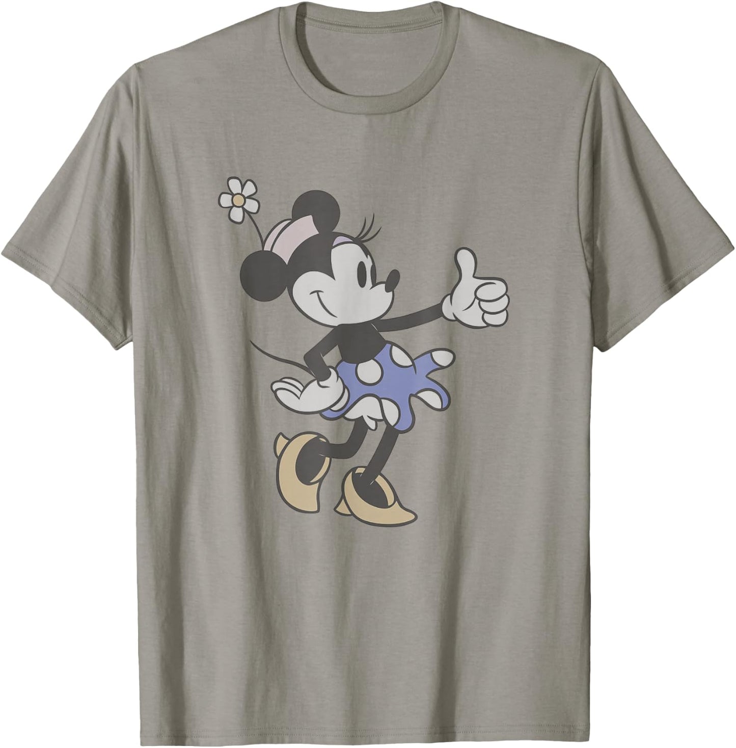 Disney Minnie Mouse Retro Thumbs Up Classic Wink Portrait T-Shirt - T-Shirt | Sand