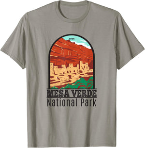 Mesa Verde National Park Colorado Cliff Palace Vintage T-Shirt - T-Shirt | Sand