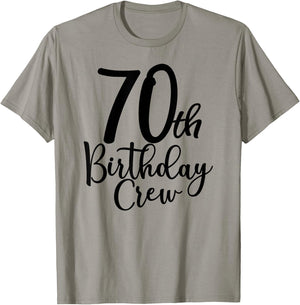70th Birthday Crew, 70 Years Old Matching Group Party T-Shirt - T-Shirt | Sand