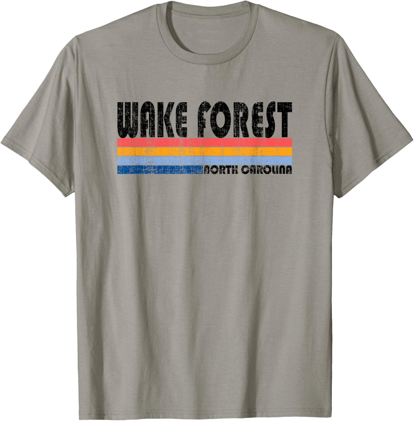 Wake Forest, NC Hometown Pride Retro 70s 80s Style T-Shirt - T-Shirt | Sand