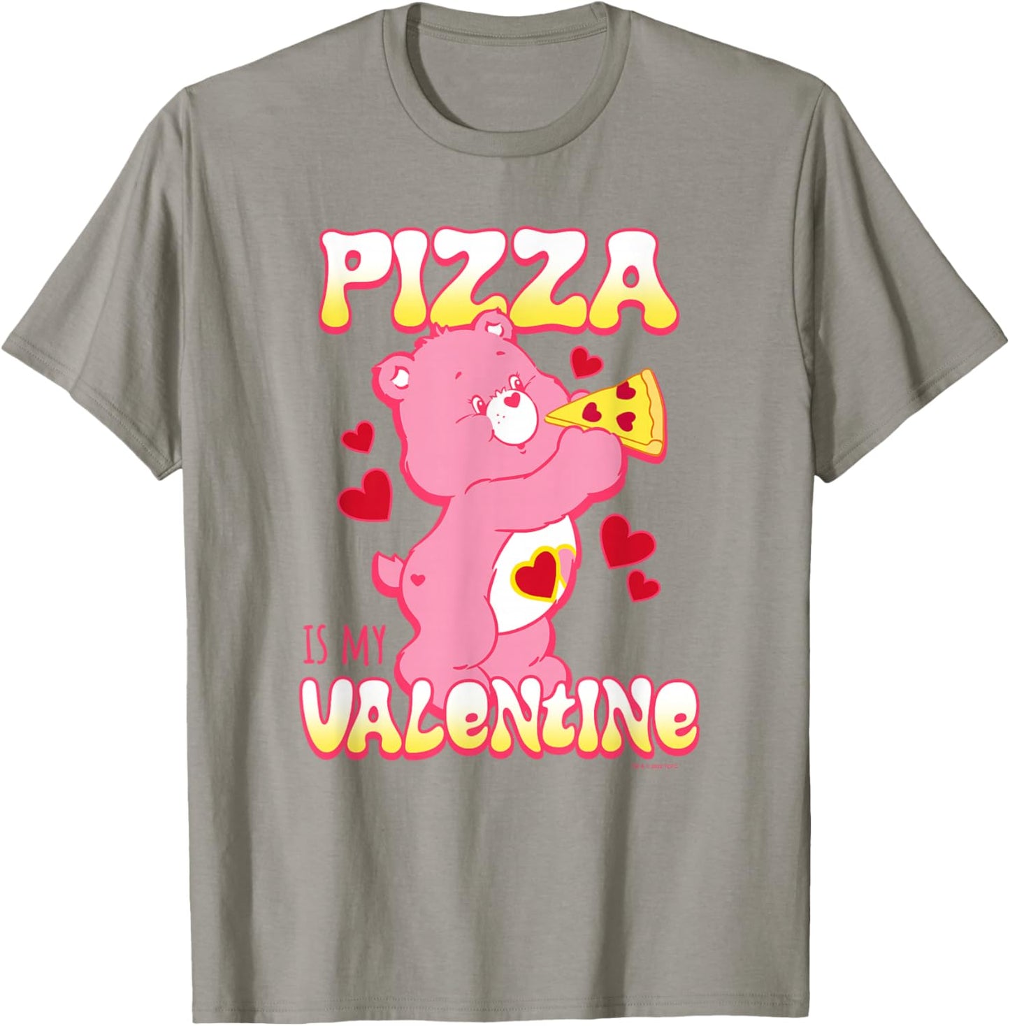 Care Bears Valentine's Day Love-A-Lot Pizza Is My Valentine T-Shirt - T-Shirt | Sand