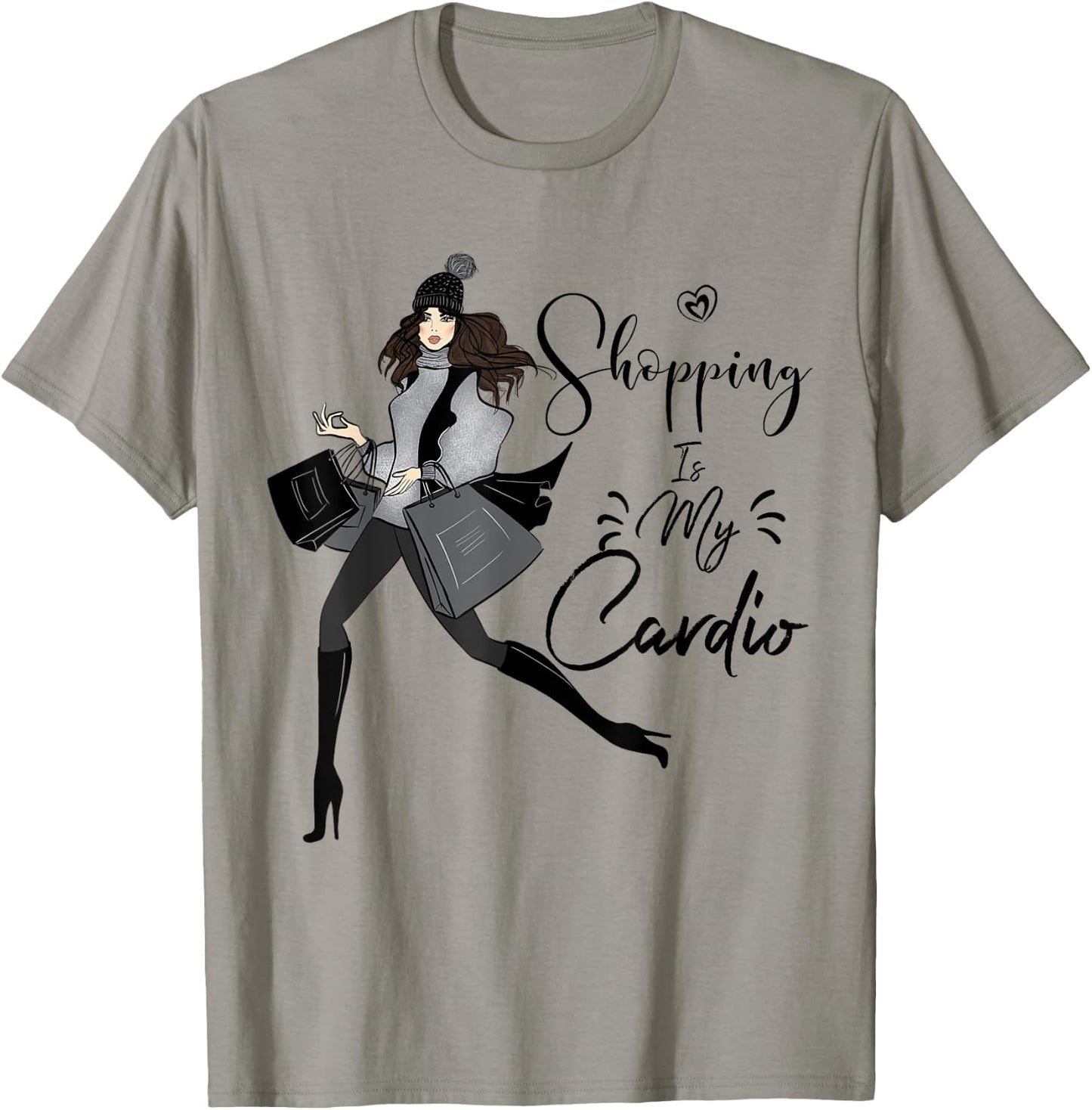 Shopping is my Cardio I Fitness Gym T-Shirt - T-Shirt | Sand