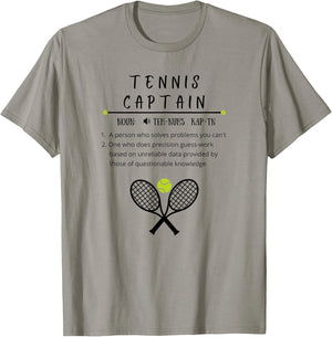 Tennis Captain, Funny, Sports, Tennis T-Shirt - T-Shirt | Sand