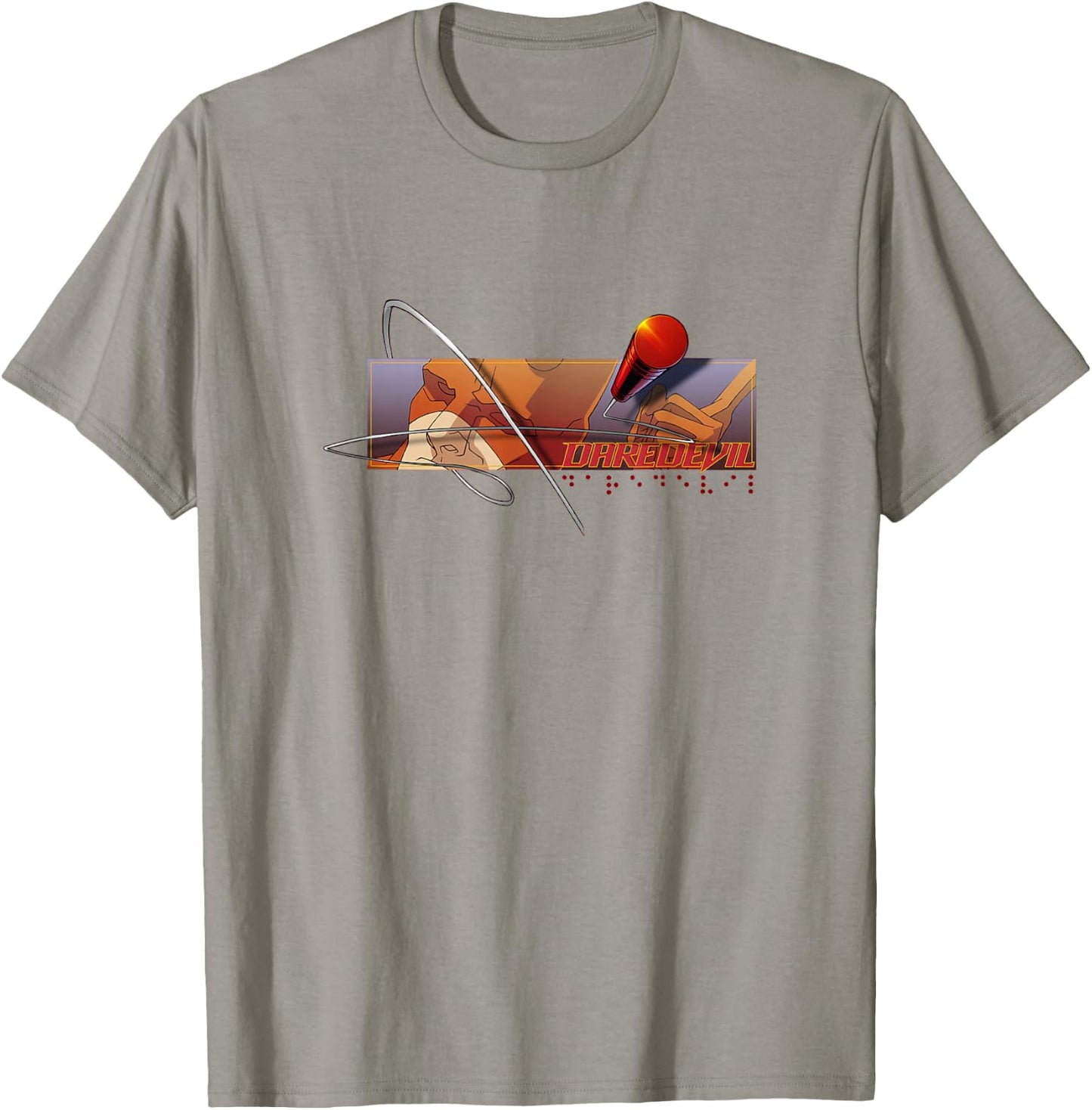 Marvel Comics Retro Classic Daredevil Braille Club Logo T-Shirt - T-Shirt | Sand